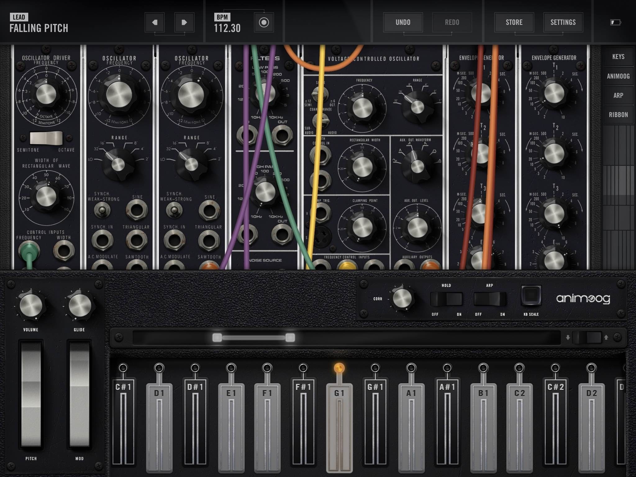 How to use moog model 15 app with macbook
